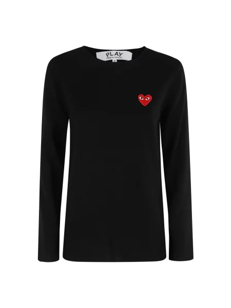 Top Comme Des Garcons Play wełniany czarny