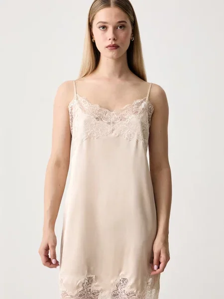 Guess rochie lenjerie intimă cu mătase x LEONIE HANNE bej