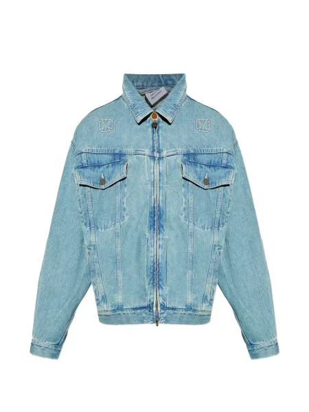 Geacă de blugi Vetements cu imagine albastru