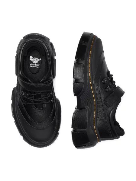 Кожаные туфли Dr. Martens на платформе черные