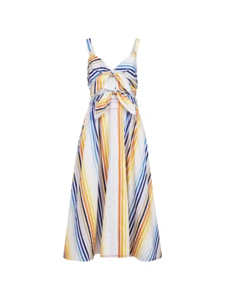 Sukienka midi Toccin wiązana garniturowa biała