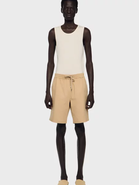 Шорты Sandro бежевые