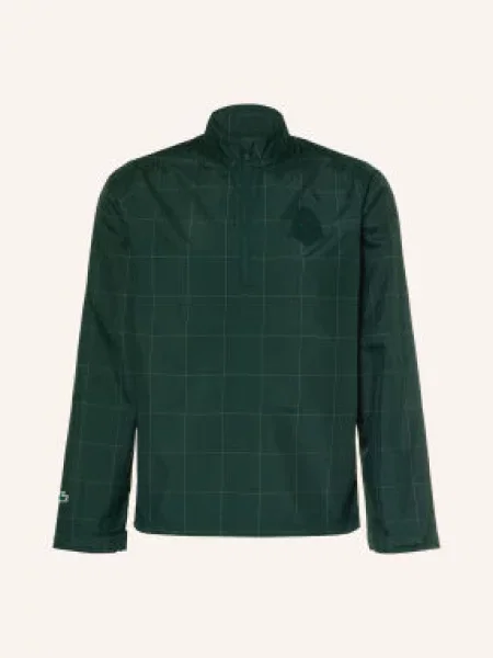 Lacoste Bunda Přes Hlavu tmavě zelená bílá
