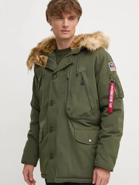 ALPHA INDUSTRIES Zimná bunda Polar olivová zelená