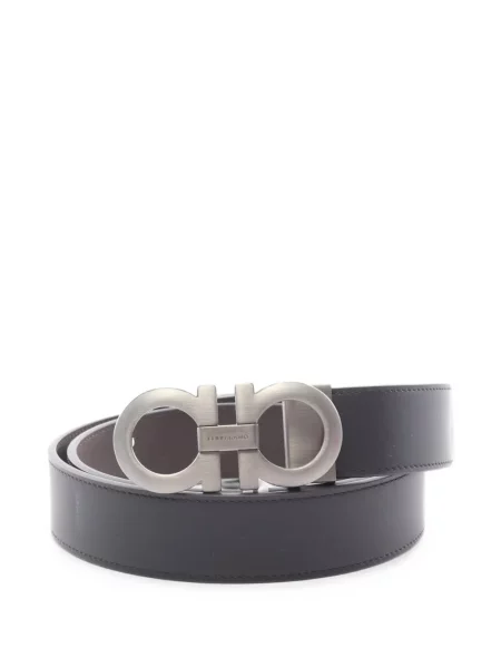 Cu centură curea Ferragamo din piele negru