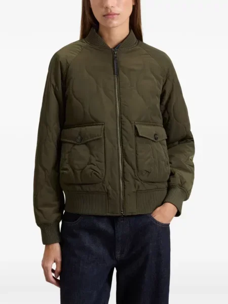 Matlasat geacă bomber Woolrich verde