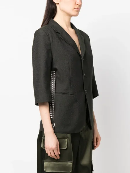 Krátká bunda Comme Des Garçons Pre-owned se cvočky zelená