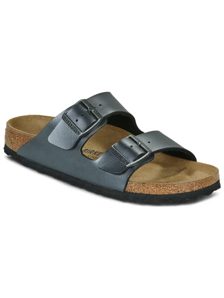 Šľapky BIRKENSTOCK Arizona BF Narrow metallic black sivá