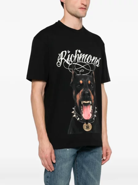Tricou John Richmond cu imagine negru