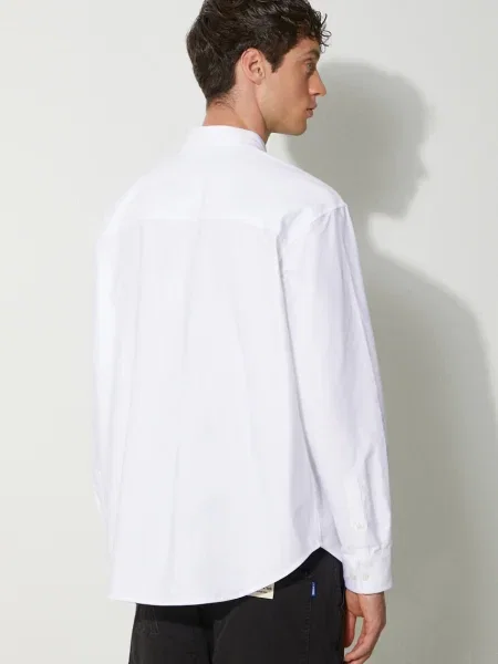 Ошейниковый рубашка Awake Ny с вышивкой из твилла белая