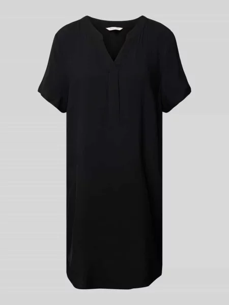 Sukienka mini o kroju oversized z czystej Tom Tailor czarna