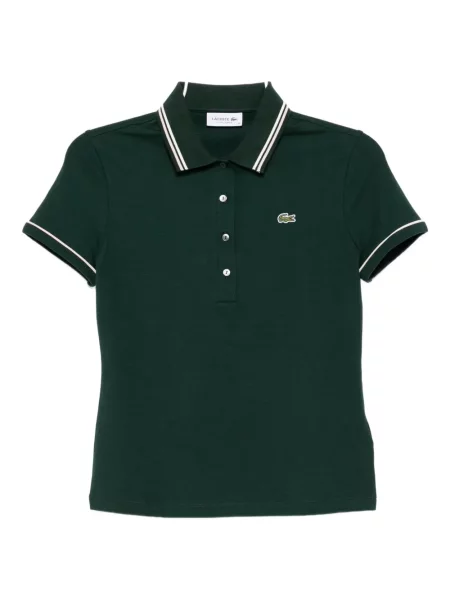 Polo Lacoste cu broderie verde