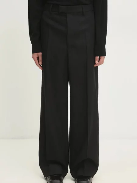 VETEMENTS pantaloni de lână Evening Tailored drept negru
