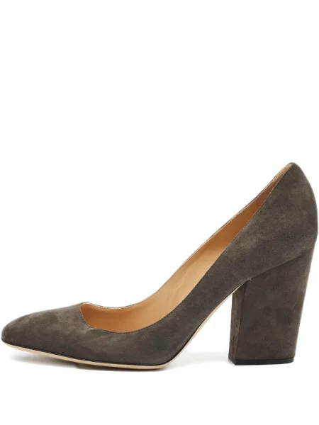 Pantofi cu toc Sergio Rossi cu toc bloc gri