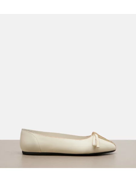 Balerini Prada din piele alb