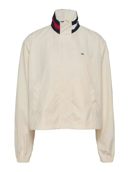 Tommy Jeans Bunda pro přechodné období Essential Écru bílá