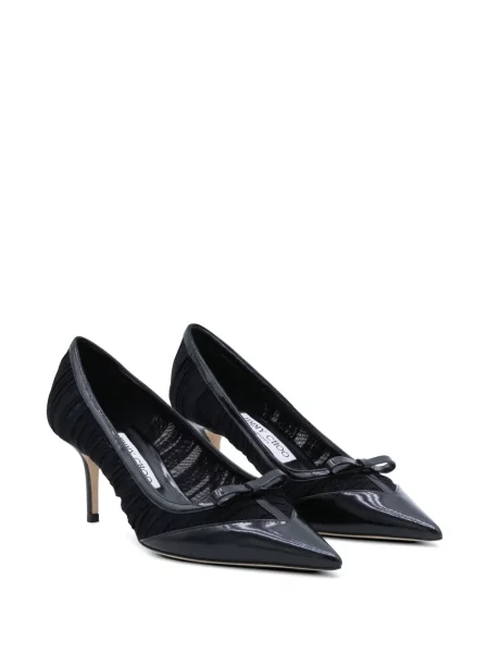 Pantofi cu toc Jimmy Choo cu funde negru