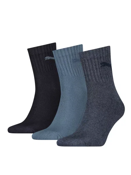 Krótkie skarpety PUMA Unisex 3 pary Odzież niebieski