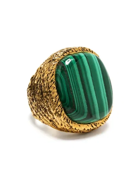 Inel Aurelie Bidermann de cristal auriu