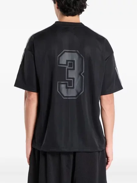 Бягане тениска Adidas с леопардов принт от джърси черно