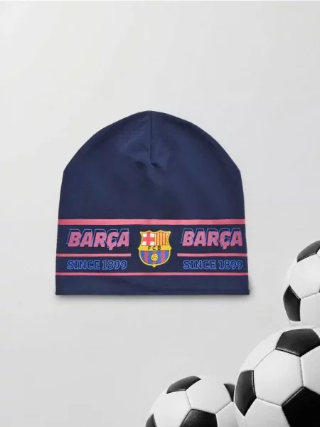 Reserved Căciulă tricotată FC Barcelona bleumarin