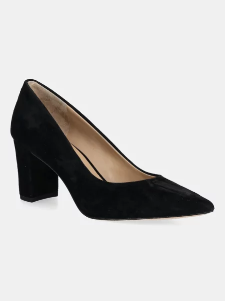 Pantofi cu toc Lauren Ralph Lauren din piele negru