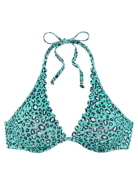 LASCANA Bikini felső menta / fekete fehér