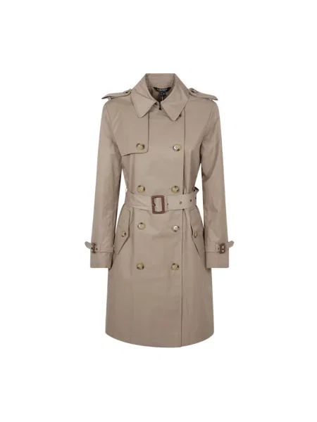 Trencz Ralph Lauren dwurzędowy beżowy