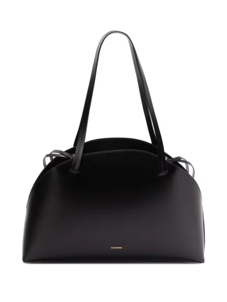 Geanta de piele Jil Sander din piele negru