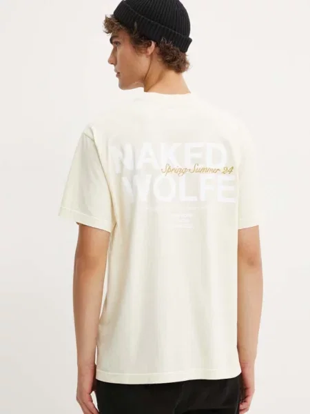 Naked Wolfe tričko béžové