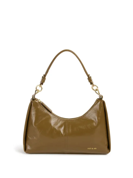 Nat&Nin Ročna torbica Rejina pikčasto rjava