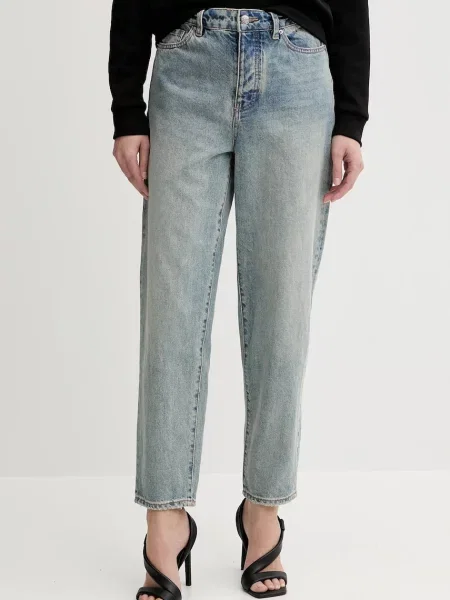 Armani Exchange jeans high waist albastru