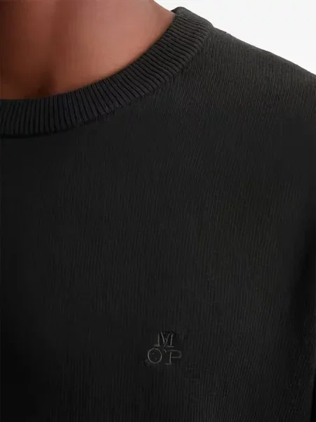 Pulover Marc O'polo tricotate cu decolteu rotund negru