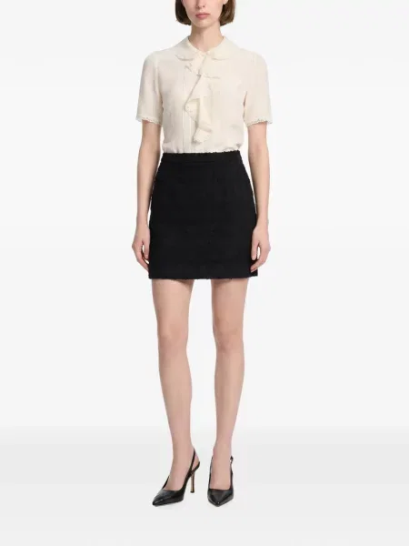 Fusta mini Alessandra Rich tricotate negru