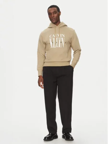 Calvin Klein Jeans Mikina Serif Font Graphic zelená