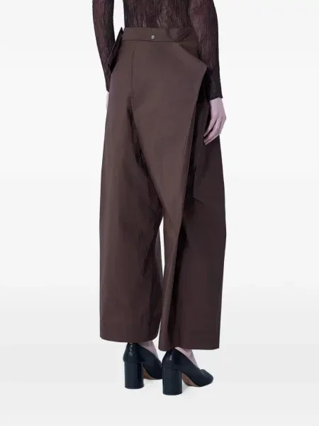 Pantaloni Issey Miyake plisate maro