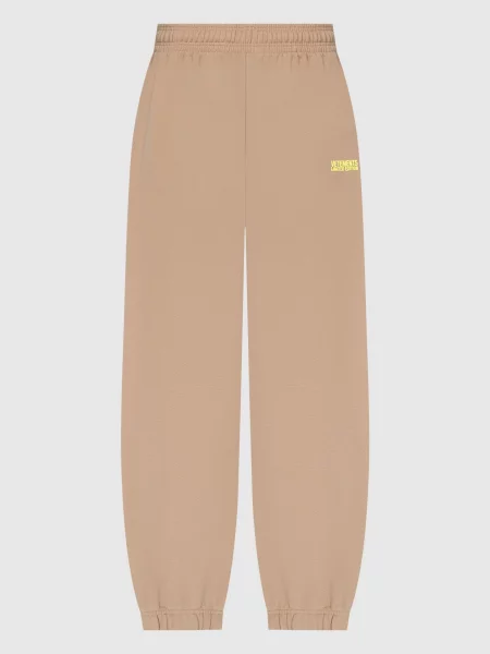 Джогери з вишивкою логотипа Vetements коричневі