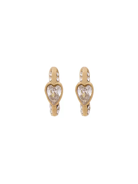GUESS Uhani CRYSTAL LOVE zlata / transparentna