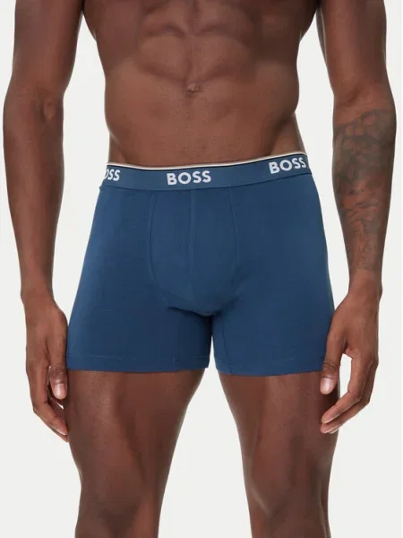 Boxerky BOSS BoxerBr 3P Power Des modrá