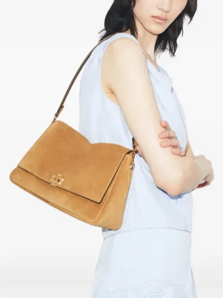 Geantă Tory Burch din piele de căprioară mini