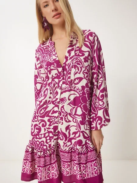 Happiness İstanbul Rochie crem / magenta