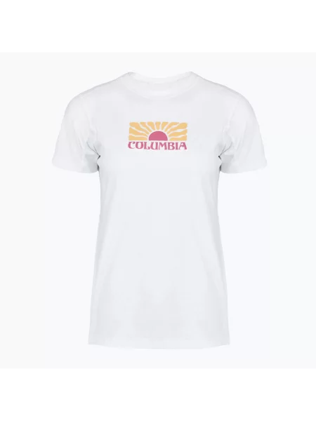 Tricou pentru femei Columbia Ruby Springs Graphic Fitted white/brandrise alb