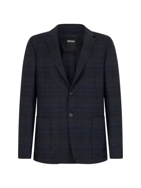 Sacou Zegna în carouri albastru