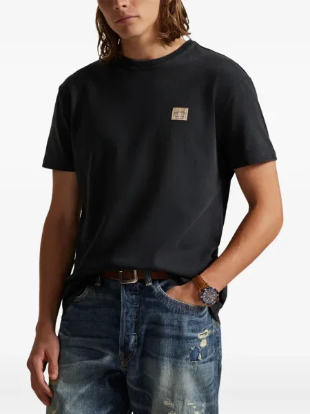 Dlouhá pruhovaná s límcem kšiltovka Polo Ralph Lauren modrá