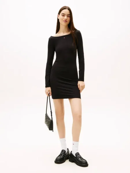 Tommy Jeans rochie mini mulata negru