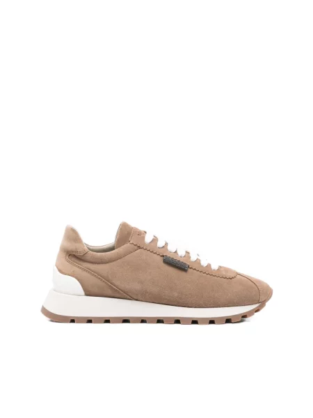 Sneakersy Brunello Cucinelli skórzane beżowe