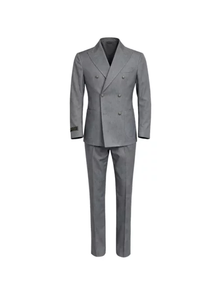 Costum Franzese Collection cu două rânduri de nasturi gri