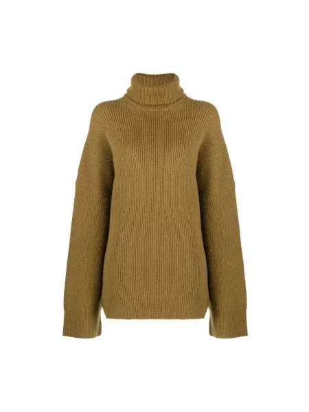 Sweter The Attico wełniany casual zielony