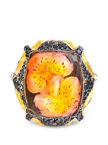 Inel Sevan Bıçakçı cu model floral negru