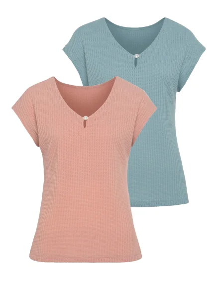 LASCANA Tricou / roz pal albastru